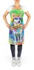 Siberian Husky Hippie Dawg Apron Cooking Kitchen Server Baking Crafts Gardening for Adult Women Men, Unisex, Large, Multicolor