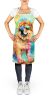 Chow Chow Hippie Dawg Apron Cooking Kitchen Server Baking Crafts Gardening for Adult Women Men, Unisex, Large, Multicolor