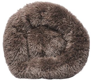 Pet Life 'Nestler' High-Grade Plush and Soft Rounded Dog Bed (Color: BROWN, size: large)