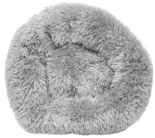 Pet Life 'Nestler' High-Grade Plush and Soft Rounded Dog Bed (Color: GREY, size: medium)