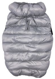 Pet Life 'Pursuit' Quilted Ultra-Plush Thermal Dog Jacket (Color: GREY, size: large)