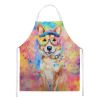 Corgi Hippie Dawg Apron Cooking Kitchen Server Baking Crafts Gardening for Adult Women Men, Unisex, Large, Multicolor