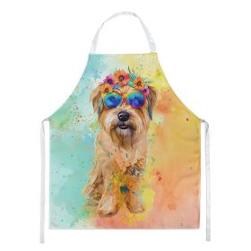 Cairn Terrier Hippie Dawg Apron Cooking Kitchen Server Baking Crafts Gardening for Adult Women Men, Unisex, Large, Multicolor (Default: Default)