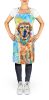 Mastiff Hippie Dawg Apron Cooking Kitchen Server Baking Crafts Gardening for Adult Women Men, Unisex, Large, Multicolor