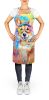 Corgi Hippie Dawg Apron Cooking Kitchen Server Baking Crafts Gardening for Adult Women Men, Unisex, Large, Multicolor